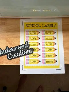 Back to School Organization Stickers Underwood Creations