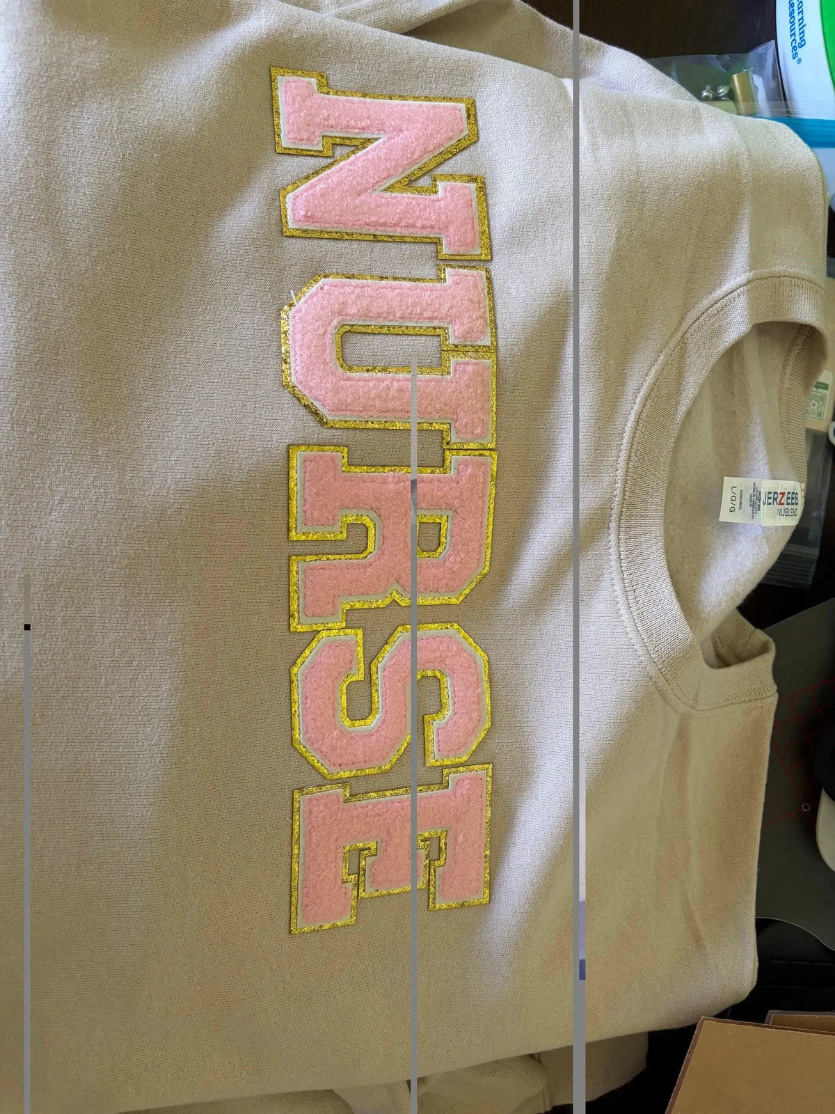 Custom Chenille Patch Sweatshirt Underwood Creations