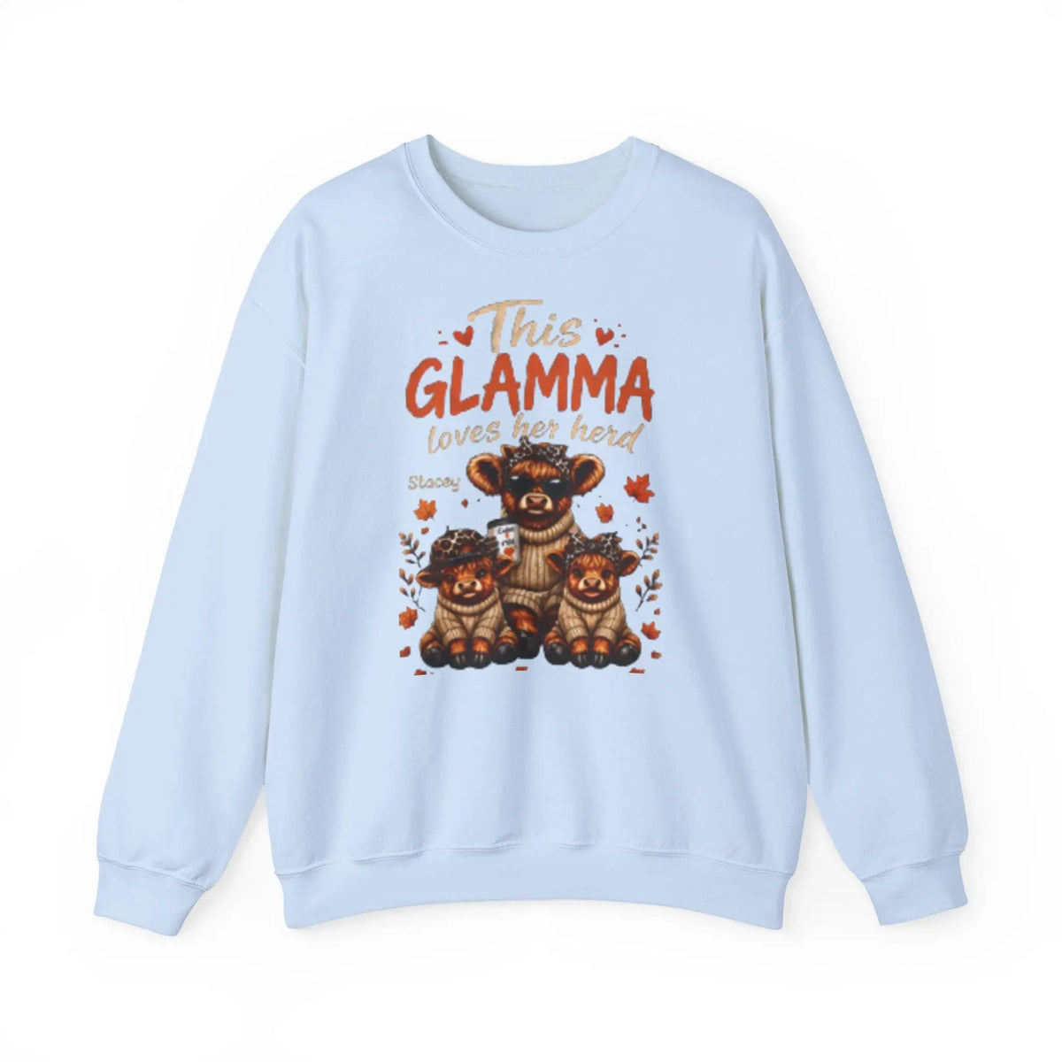 This Grandma, Glamma, Gigi, Mimi, or Any Name Loves Her Herd Sweatshirt | Cute Family, Fall Leaves