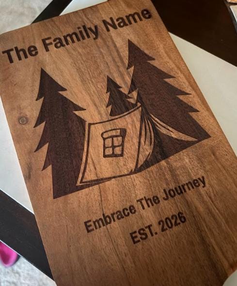 Custom Engraved Wood Cutting Board, Family Keepsake, Wedding Gift, Business Logo
