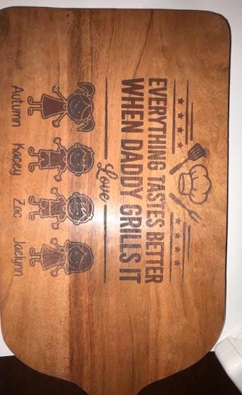 Custom Engraved Wood Cutting Board, Family Keepsake, Wedding Gift, Business Logo