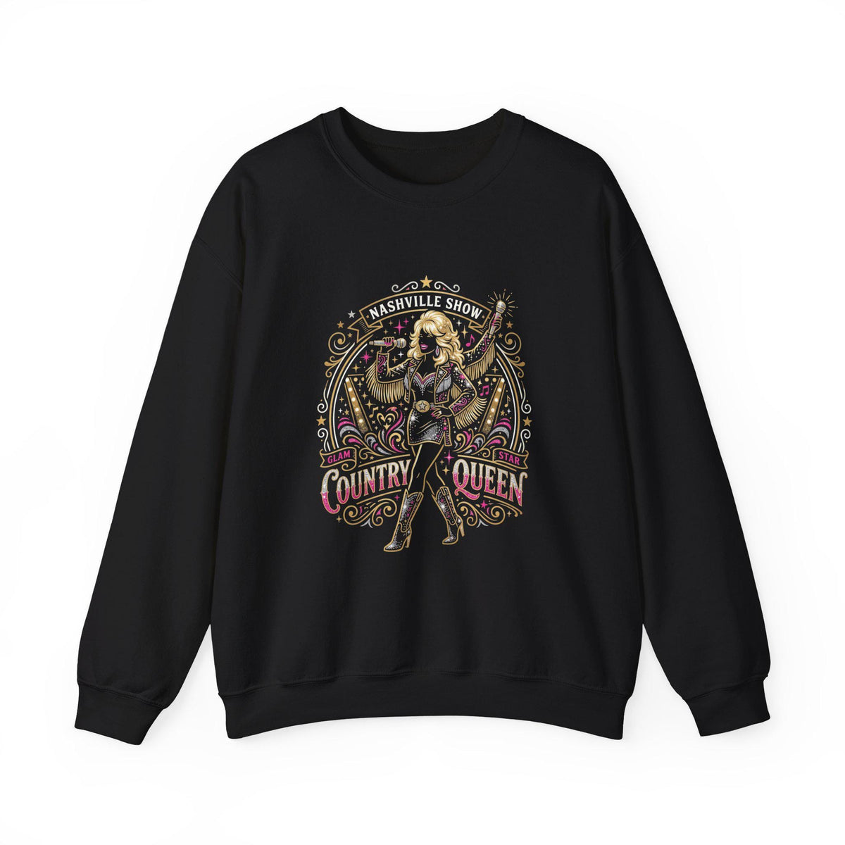 Country Queen Nashville Show sweatshirt | Cowgirl Boots, Guitar, Retro Floral Western Design