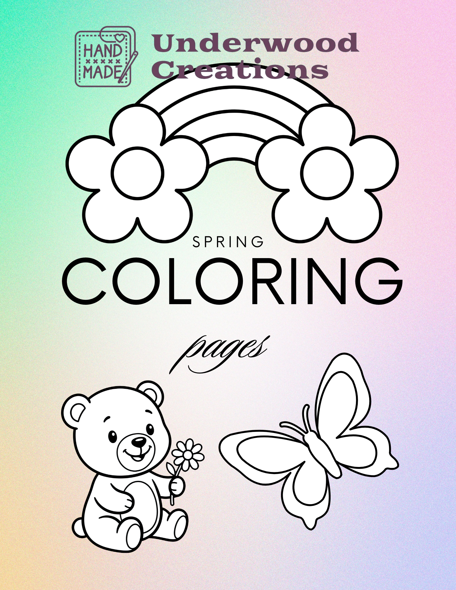 Digital Coloring Book – Animals, Flowers & Farm