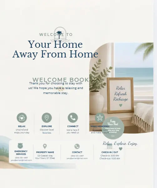 Canva Airbnb Vacation Rental Host Kit Bundle Underwood Creations