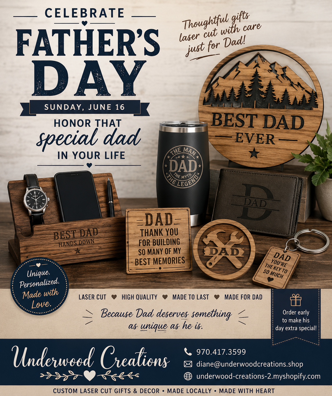 Father's Day Laser Cut Gift Collection