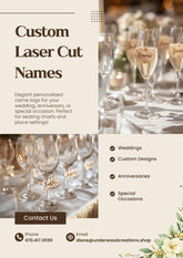 Personalized Laser Cut Wine Glass Name Tags Underwood Creations