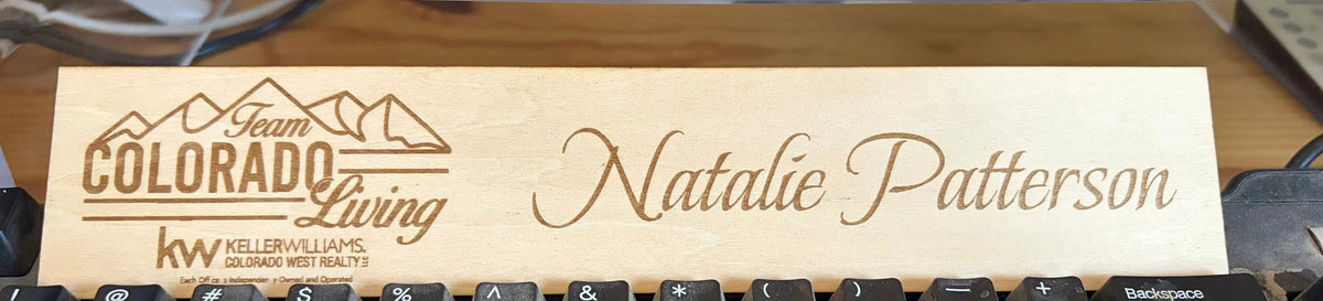 Custom Laser Engraved Name Plate – 2" x 10" Underwood Creations