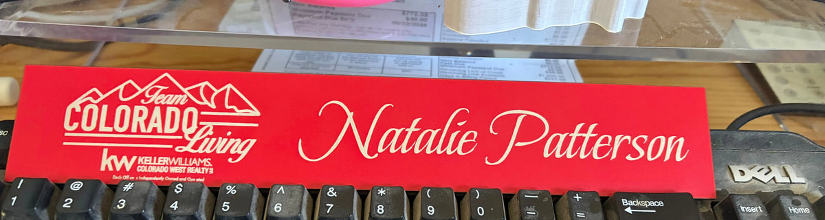 Custom Laser Engraved Name Plate – 2" x 10" Underwood Creations