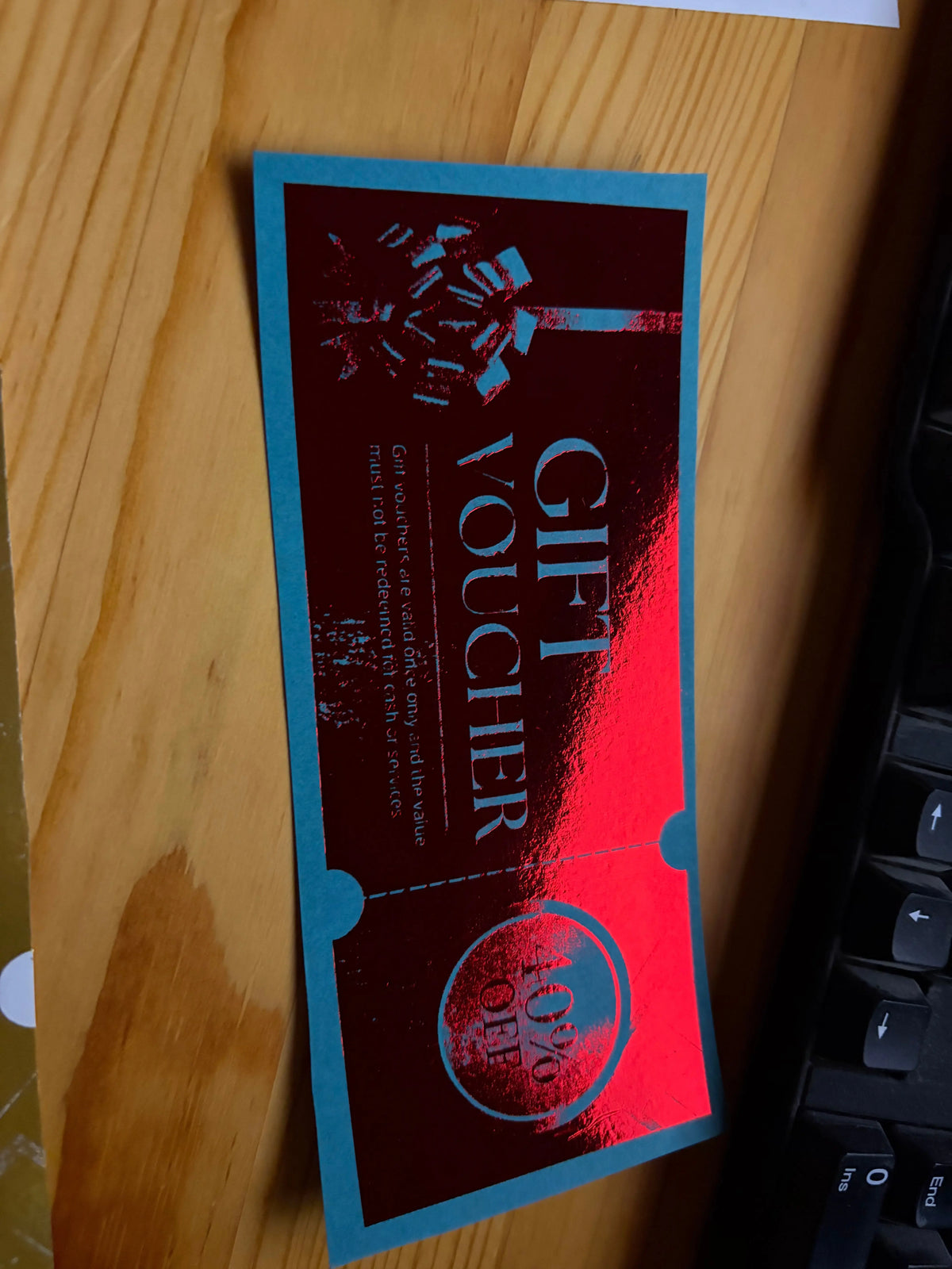 Foiled Gift Vouchers and Tickets: Elegant Sentiments, Memorable Experiences Underwood Creations