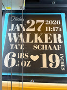 Baby Announcement Sign-Laser Engraved Underwood Creations