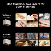 xTool S1 + 1064nm IR Laser Kit: Enclosed Diode Laser Engraver & Cutter xTool