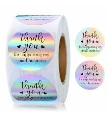 Custom Business Branding Stickers-Circle Rectangle pairs Underwood Creations