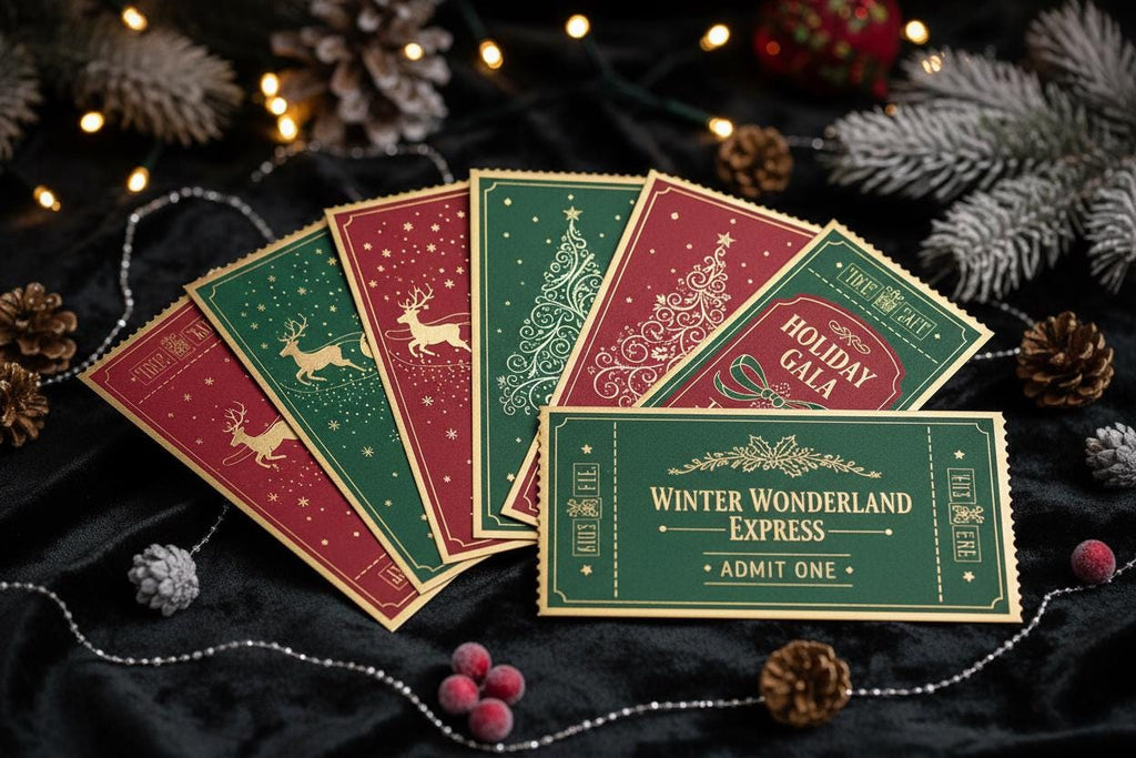 Custom Holiday Foiled Tickets