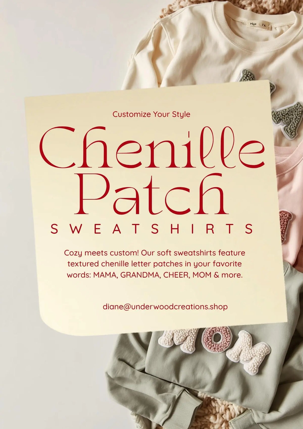 Chenille Patch Sweatshirt