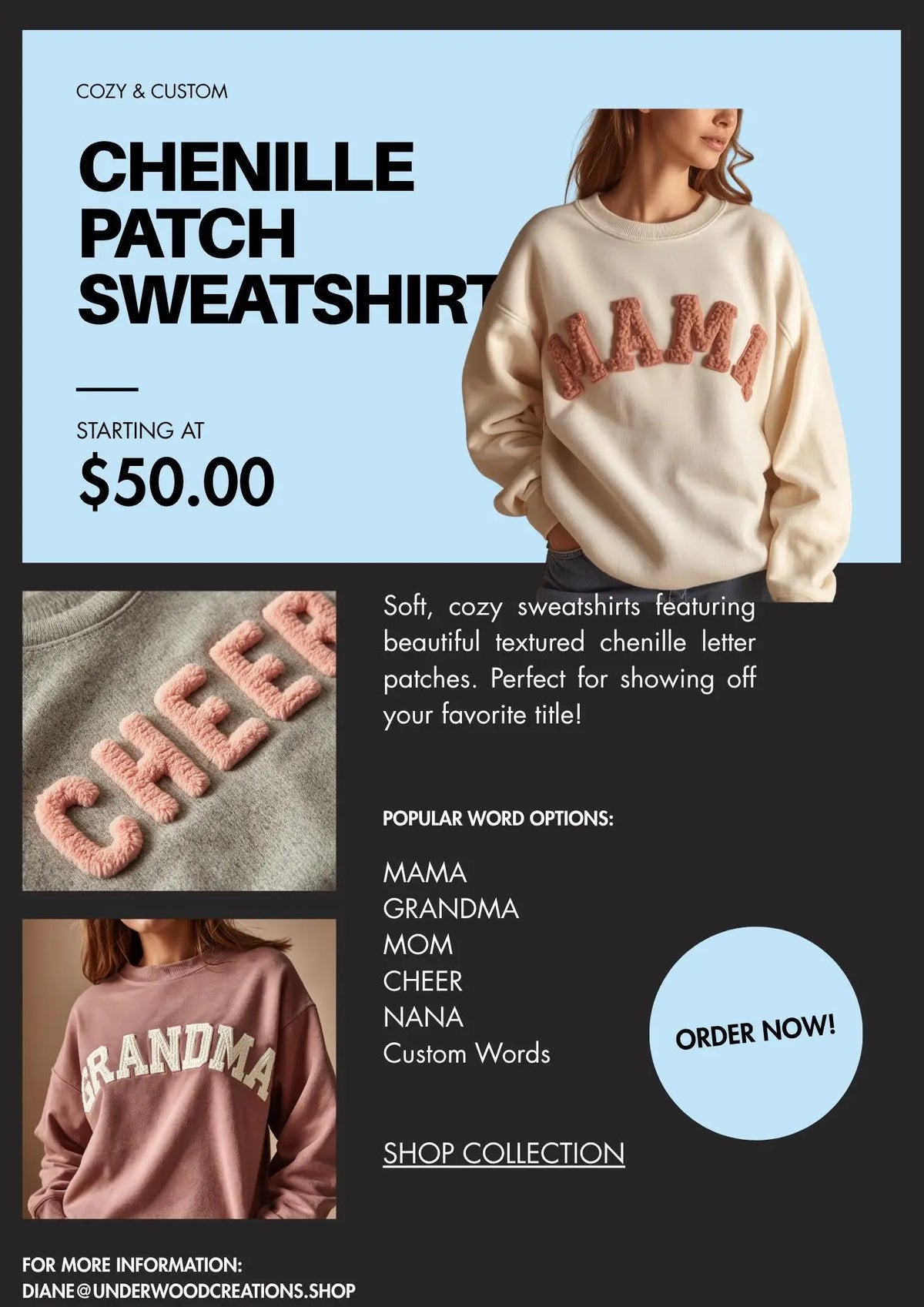 Chenille Patch Sweatshirt