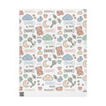 Personalized Baby Name Pattern Wrapping Paper | Cute Teddy Clouds Moon Names