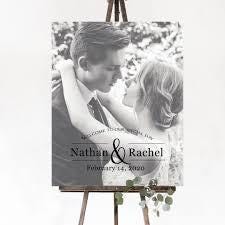 White Wedding Sign with Flower Box 24" x 36"