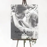 White Wedding Sign with Flower Box 24" x 36"