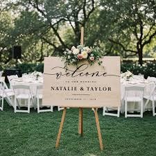 White Wedding Sign with Flower Box 24" x 36"