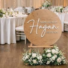 White Wedding Sign with Flower Box 24" x 36"