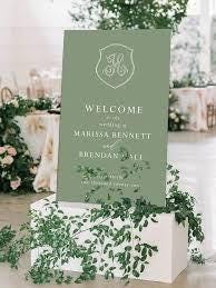 White Wedding Sign with Flower Box 24" x 36"