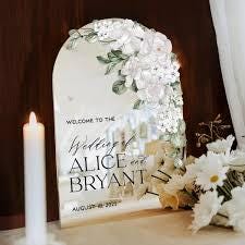 White Wedding Sign with Flower Box 24" x 36"