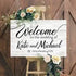 White Wedding Sign with Flower Box 24" x 36"
