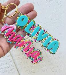 Personalized bag tags, key chains, you decide what size you want it for.