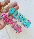 Personalized bag tags, key chains, you decide what size you want it for.