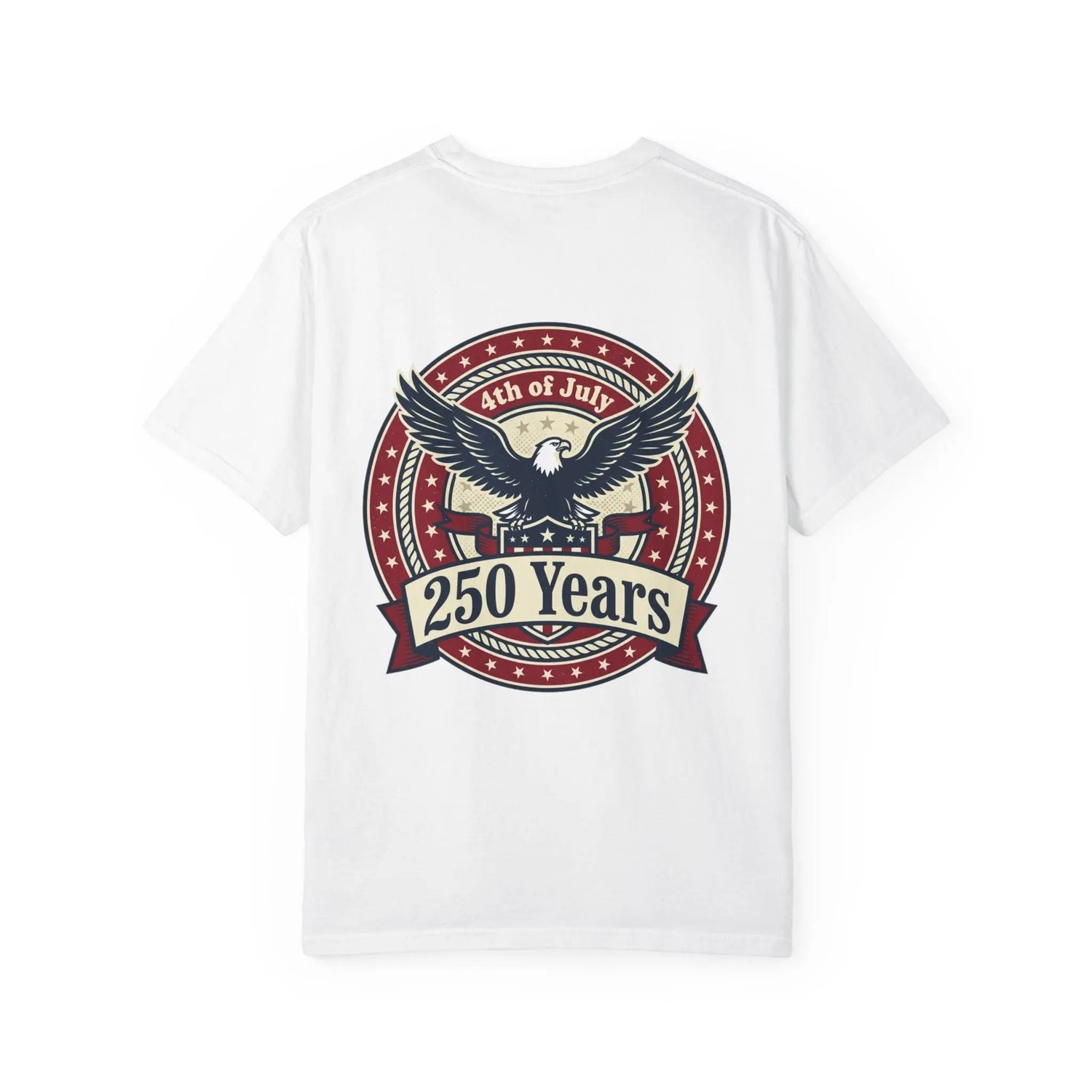 250 Years Eagle Badge T-Shirt | USA 4th of July Patriotic Tee