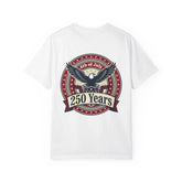 250 Years Eagle Badge T-Shirt | USA 4th of July Patriotic Tee