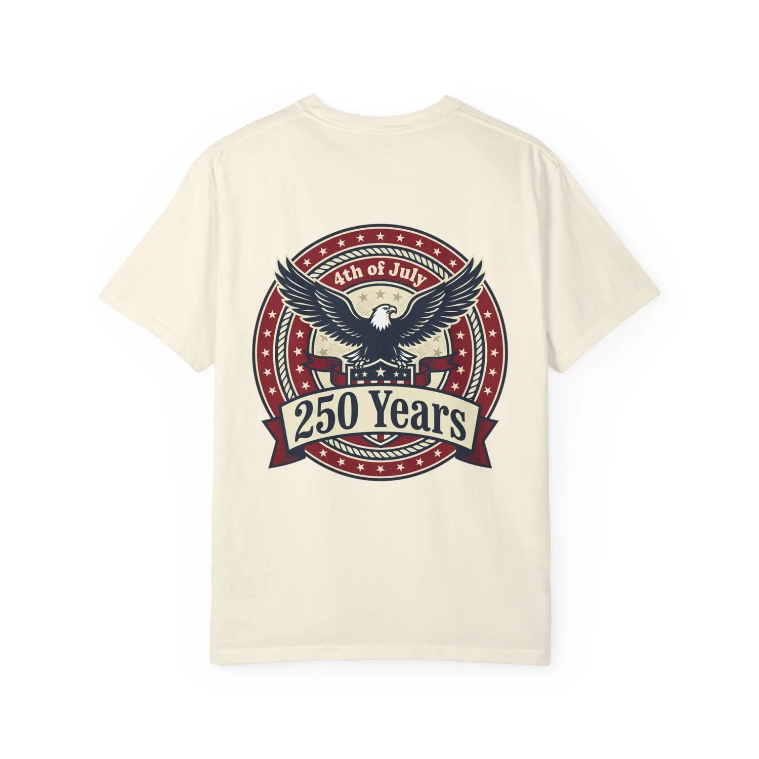 250 Years Eagle Badge T-Shirt | USA 4th of July Patriotic Tee