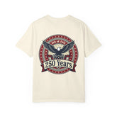 250 Years Eagle Badge T-Shirt | USA 4th of July Patriotic Tee