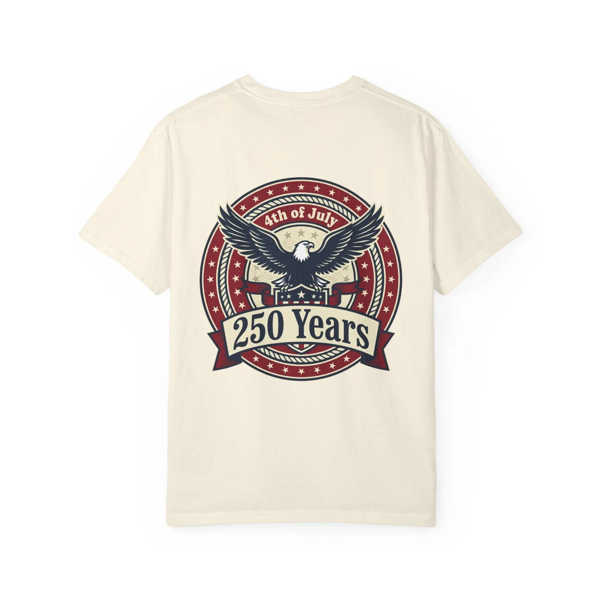 250 Years Eagle Badge T-Shirt | USA 4th of July Patriotic Tee