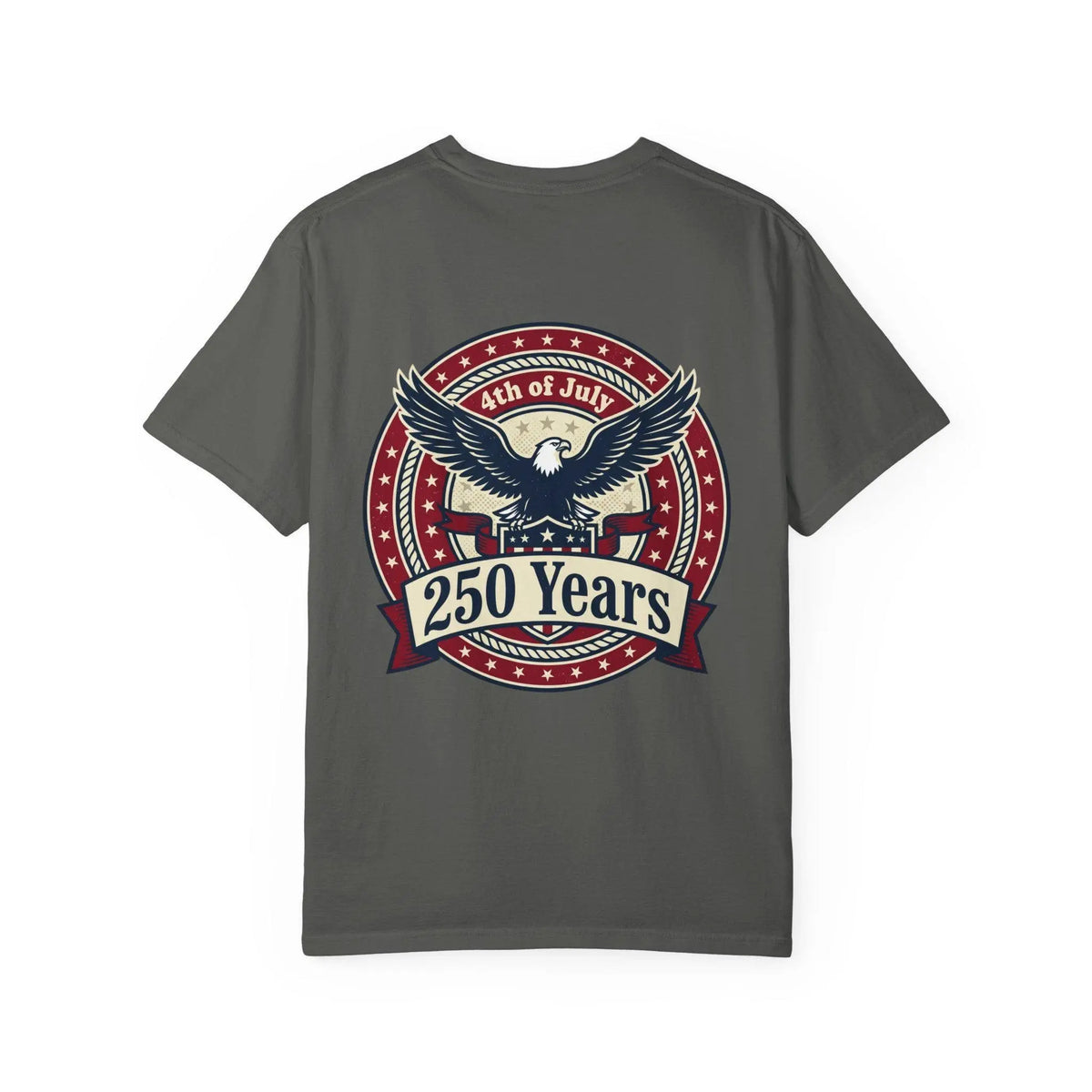 250 Years Eagle Badge T-Shirt | USA 4th of July Patriotic Tee