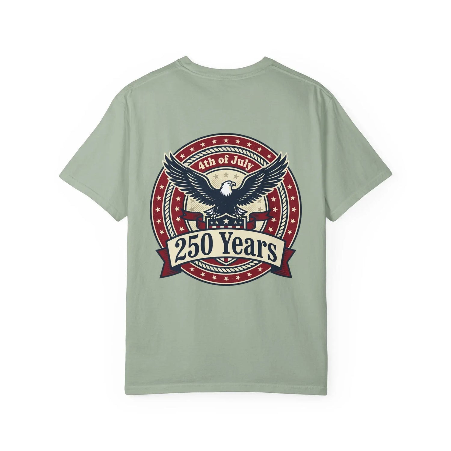 250 Years Eagle Badge T-Shirt | USA 4th of July Patriotic Tee
