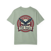 250 Years Eagle Badge T-Shirt | USA 4th of July Patriotic Tee