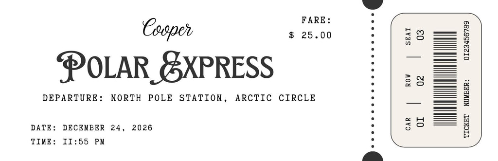 Custom Holiday Foiled Tickets