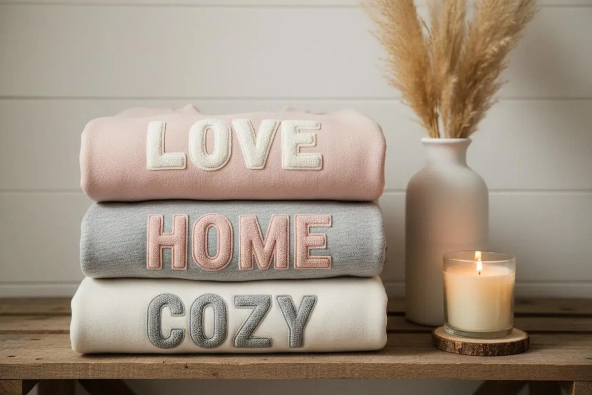 Chenille Patch Sweatshirts Styled