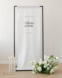White Wedding Sign with Flower Box 24" x 36"