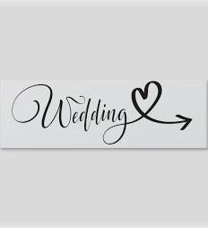 White Wedding Sign with Flower Box 24" x 36"