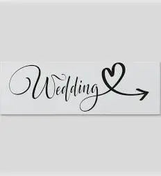 White Wedding Sign with Flower Box 24" x 36"