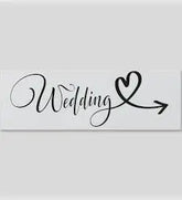 White Wedding Sign with Flower Box 24" x 36"
