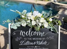 White Wedding Sign with Flower Box 24" x 36"