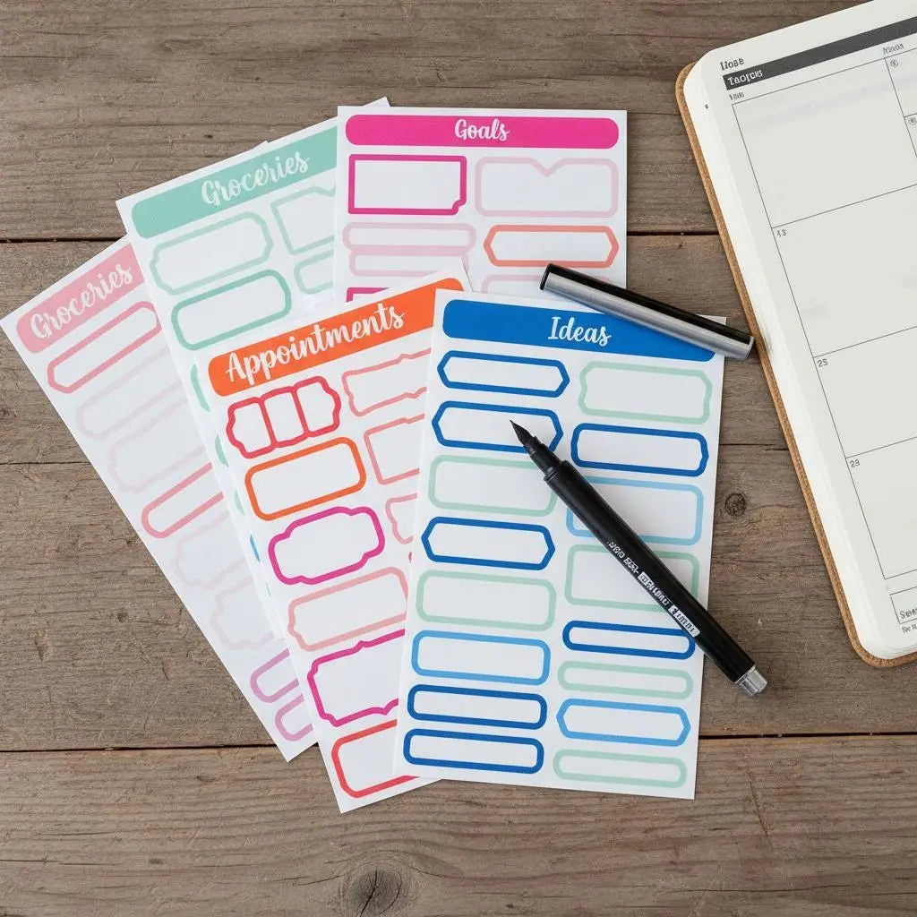Functional Stickers – Journal & Filing Labels