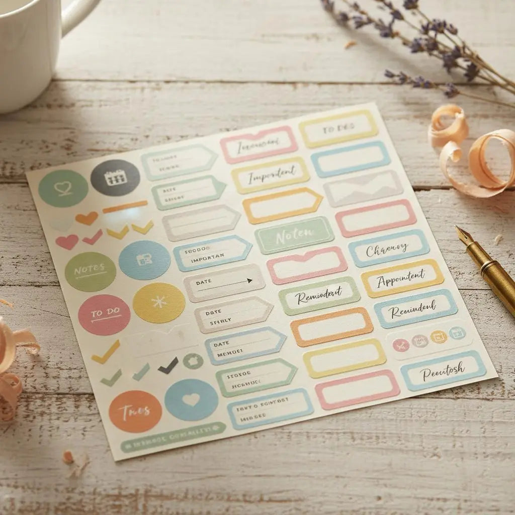 Functional Stickers – Journal & Filing Labels