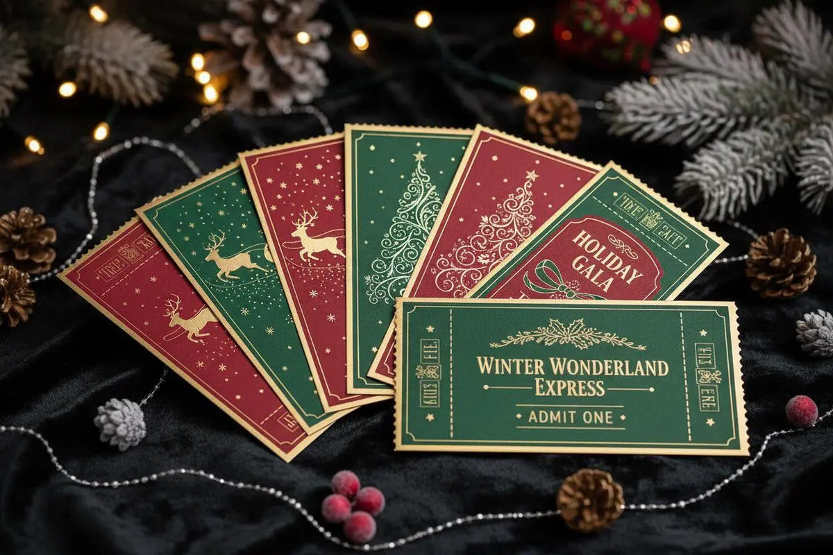 Custom Holiday Foiled Tickets