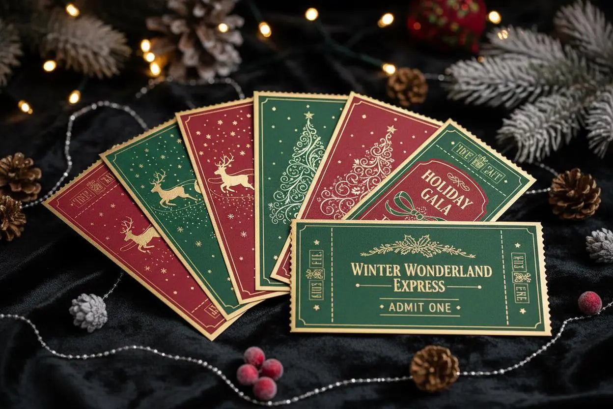 Custom Holiday Foiled Tickets