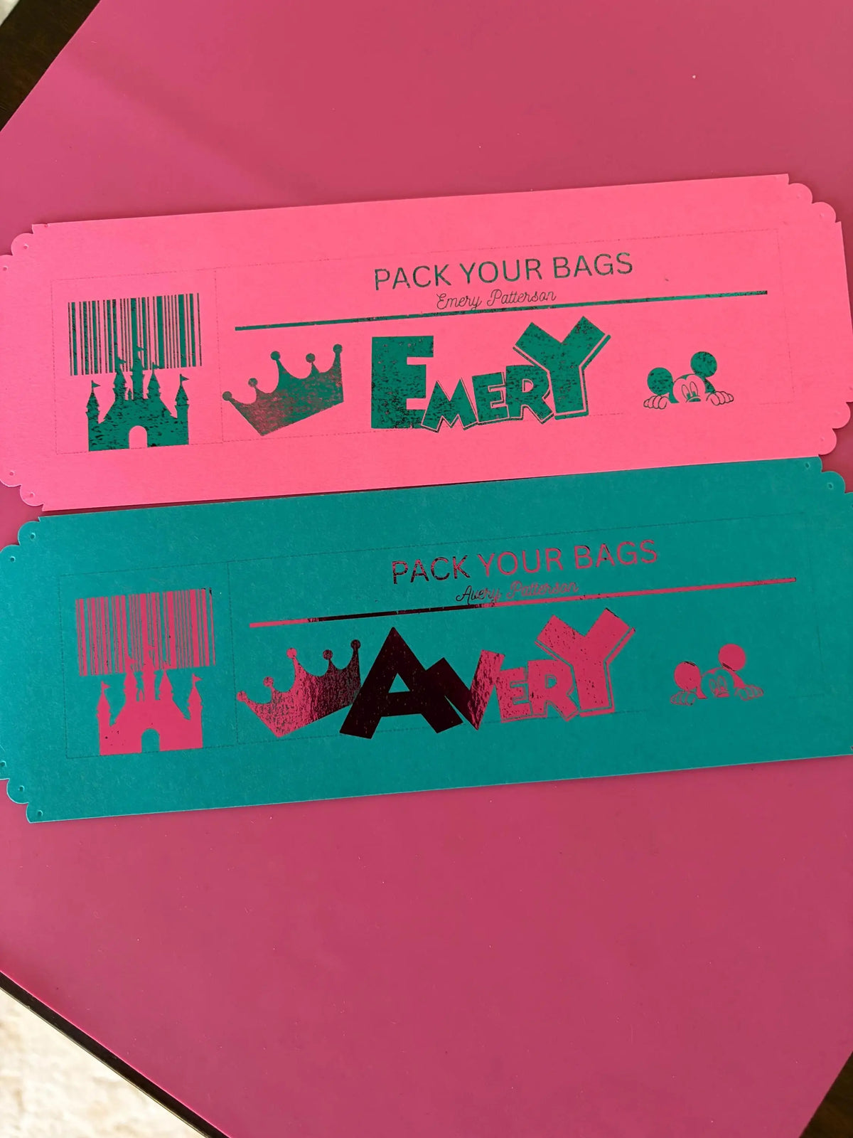 Custom Holiday Foiled Tickets