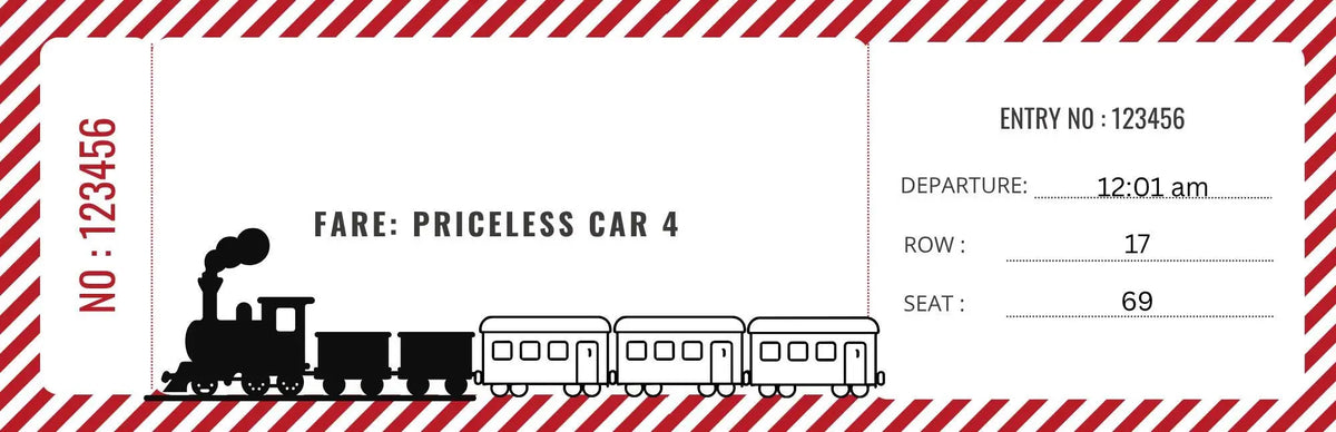 Custom Holiday Foiled Tickets